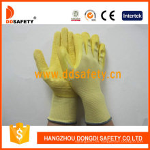 Guante de protección de látex de nylon de Shell de espuma de nylon amarillo Dnl220